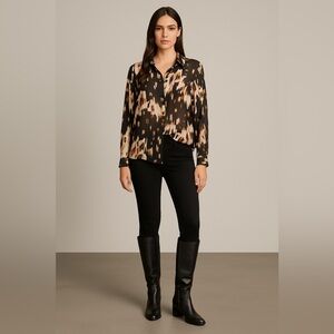 Derek Lam CFDA Printed Button-Down Blouse | Size L | NWT